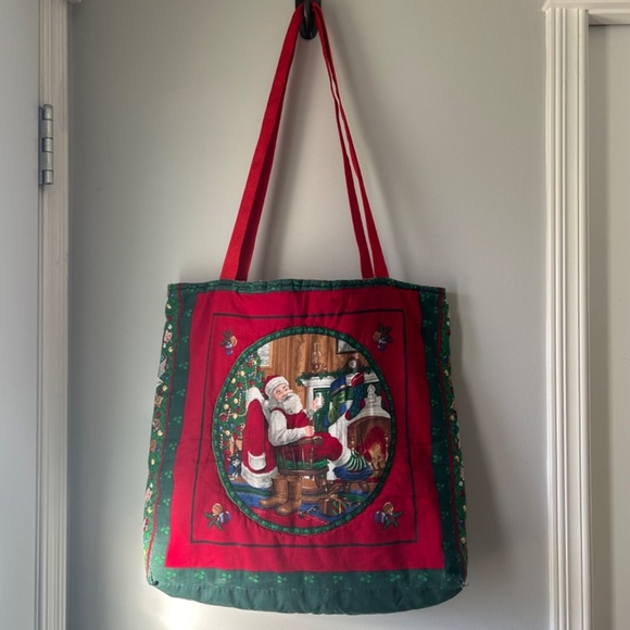Santa Claus Handmade Christmas Tote Bag - Picture 11 of 11